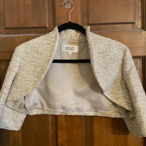 Badgley Mischka Gold Metallic Bolero Jacket Size Large